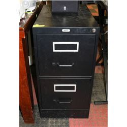 BLACK METAL FILE CABINET WITH KEY