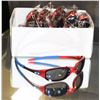 Image 1 : BOX OF RED  AND BLUE OAKLEY STYLED SUNGLASSES