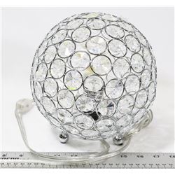 GEM STYLE GLOBE TABLE LAMP.