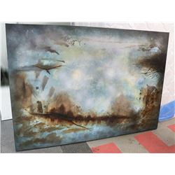 SHOWHOME ABSTRACT CANVAS PICTURE, 72"X50",