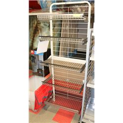 STORE DISPLAY STEEL RACK WITH 5 ADJUSTABLE SHELVES