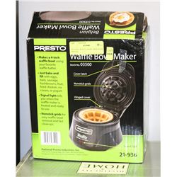 BELGIAN WAFFLE BOWL MAKER BY PRESTO