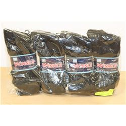 PACKAGE OF 12 BLACK WINNER MENS SIZE 10-13 SOCKS