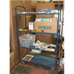 CONTENTS OF RACK ASSORTED MISC.