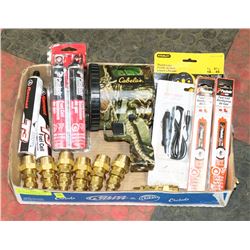 FLAT OF ASSORTED FUEL CELLS AMD FITTINGS WITH CAR