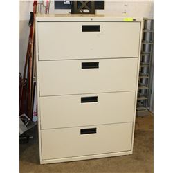 4 DRAWER FILE CABINET 53"H X 36"W X 19"D WITH KEY