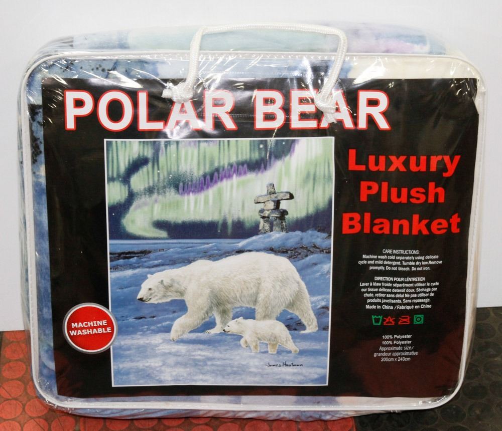 NEW! "POLAR BEAR" LUXURY PLUSH BLANKET (QUEEN) - Kastner ...
