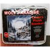 Image 1 : NEW! "WOLF PARADISE" LUXURY PLUSH BLANKET (QUEEN)