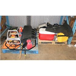 2 PALLETS OF SHOP MISC, SPORTING GOODS & MORE.