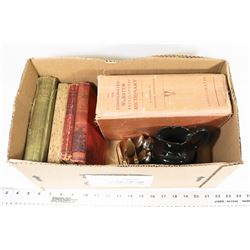 VINTAGE ESTATE LOT INCLUDES BOOKS, SMALL PITCHER &