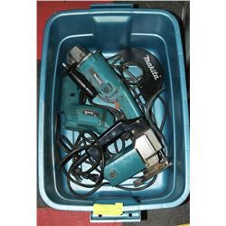 LOT OF 3 MAKITA POWER TOOLS - JIG SAW, GRINDER &