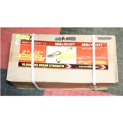 BOX OF TEN 2"X25' RATCHET STRAPS 10,000LBS RATED