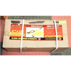 BOX OF TEN 2"X25' RATCHET STRAPS 10,000LBS RATED