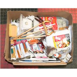 BOX FULL OF ARTS & CRAFTS SUPPLIES INCL.