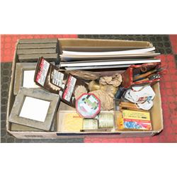 LARGE BOX OF ARTS & CRAFTS SUPPLIES INCL.