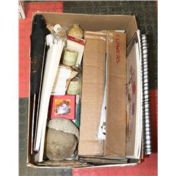 LARGE BOX FULL OF ARTS & CRAFTING