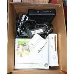 BOX W 3 XBOX 360S, CONTROLLERS, KINECT AND MORE