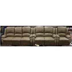 NEW DARIA RUSTIC LIGHT BROWN FABRIC 3PC