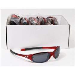 BOX OF RED OAKLEY STYLED SUNGLASSES WITH SMOKED