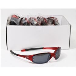 BOX OF RED OAKLEY STYLED SUNGLASSES WITH SMOKED