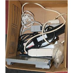 LOT OF ASSORTED OFFICE ITEMS INCLUDING SURGE