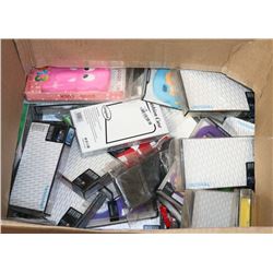 BOX W/ VARIOUS NEW IPHONE CASE 40 IN TOTAL