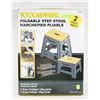 Image 1 : 2 PIECE TOOLMASTERS FOLDABLE STEP STOOL