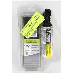 4 NEW PACKS OF FINISHING BRADS & 2 FUEL CELLS