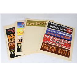 LOT OF VINTAGE BUMPER STICKERS