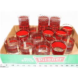 LOT OF UKRAINIAN DESIGN GLASSWARE.