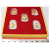 Image 1 : 5 CHINESE NEW YEAR 1 OZ SILVER MEDALLIONS.