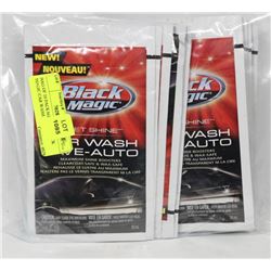 BAG OF 10 PACKAGES OF BLACK MAGIC CAR WASH