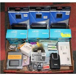 FLAT OF PHOTOGRAPHY ACCESSORIES ON CHOICE