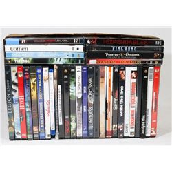 34 DVDS MOSTLY ACTION.