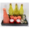Image 1 : FLAT OF SHOWHOME DECOR INCLUDING CANDLES.