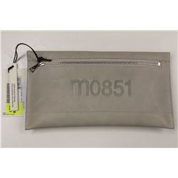 M0851 MARBLE WHITE LEATHER ENVELOPE CLUTCH