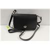 Image 1 : M0851 BLACK SMALL FLAP TURNLOCK CLUTCH BAG