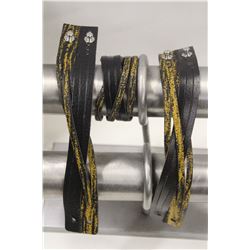 3 ASSORTED LEATHER BRACELETS