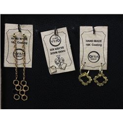3 ASSORTED PAIRS OF EARRINGS