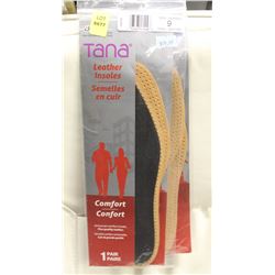 2 PAIRS OF MENS SIZE 9 TANA LEATHER INSOLES