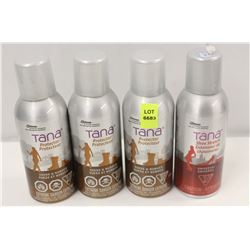 3 CANS OF TANA SUEDE & NUBUCK PROTECTOR & 1 TANA