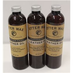 3 BOTTLE OF OTTER WAX LEATHER OIL