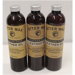 3 BOTTLE OF OTTER WAX LEATHER OIL