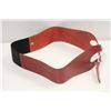 Image 1 : 2" RED LEATHER BAND FASHION BELT W/ ELASTIC BACK