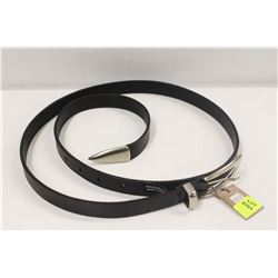 32" BRAVE BLACK TRUTIA LEATHER BELT