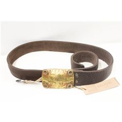 34" BRAVE BROWN ALCAR LEATHER BELT