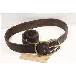 32" BRAVE BROWN SIRAH LEATHER BELT
