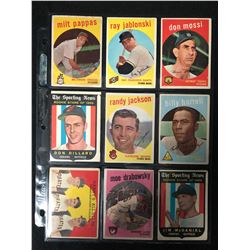 1959 TOPPS BASEBALL CARD LOT
