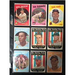 1959 TOPPS BASEBALL CARD LOT