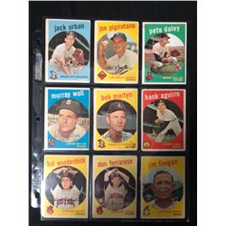 1959 TOPPS BASEBALL CARD LOT